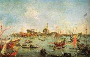 Francesco Guardi The Doge in the Bucentaur at San Nicolo di Lido on Ascension Day oil painting artist